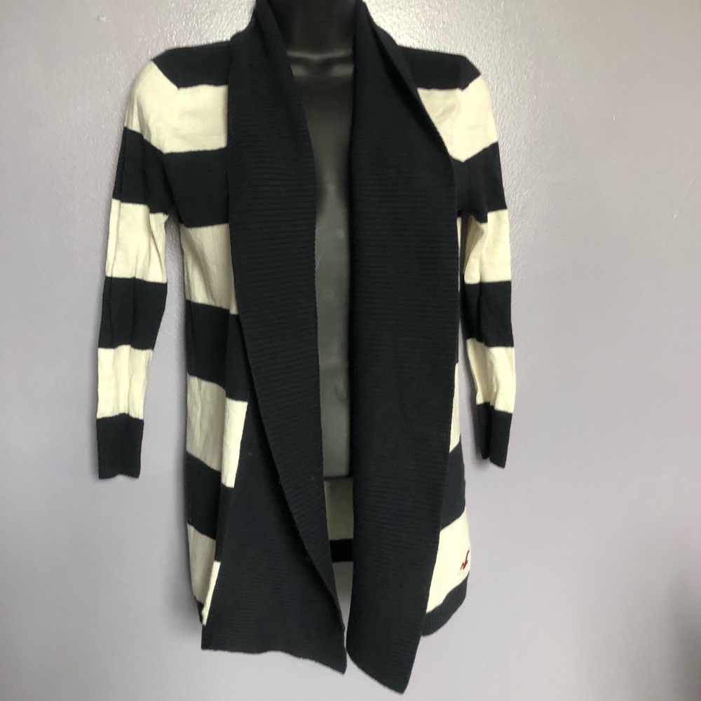 Hollister stripped navy and white sweater size small